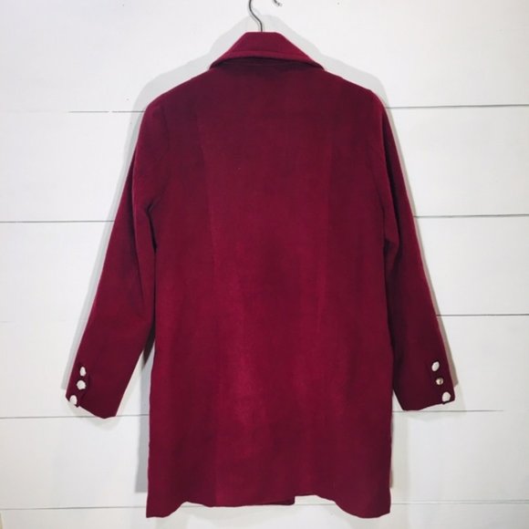 JUSTFAB Maroon Oxblood Naval Peacoat Pea Coat NWT - Picture 6 of 8